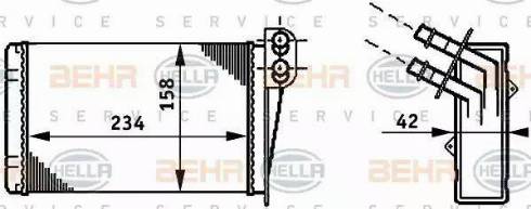 BEHR HELLA Service 8FH 351 311-031 - Scambiatore calore, Riscaldamento abitacolo autozon.pro