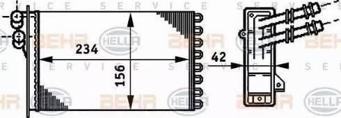 BEHR HELLA Service 8FH 351 311-021 - Scambiatore calore, Riscaldamento abitacolo autozon.pro