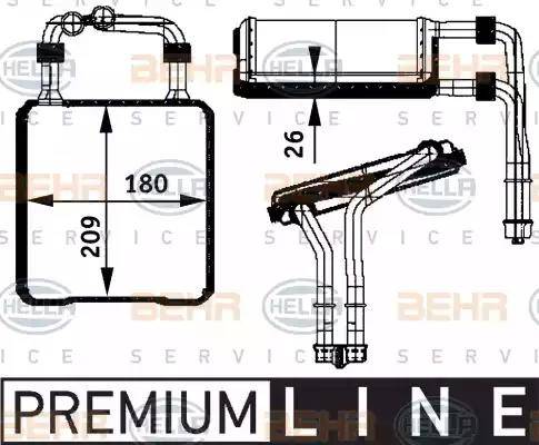 BEHR HELLA Service 8FH 351 311-191 - Scambiatore calore, Riscaldamento abitacolo autozon.pro