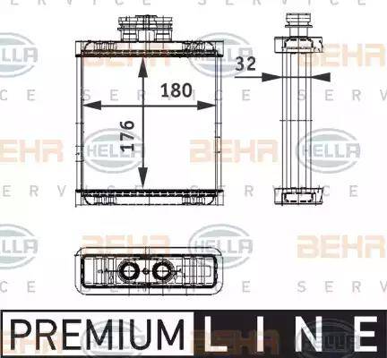 BEHR HELLA Service 8FH 351 311-111 - Scambiatore calore, Riscaldamento abitacolo autozon.pro