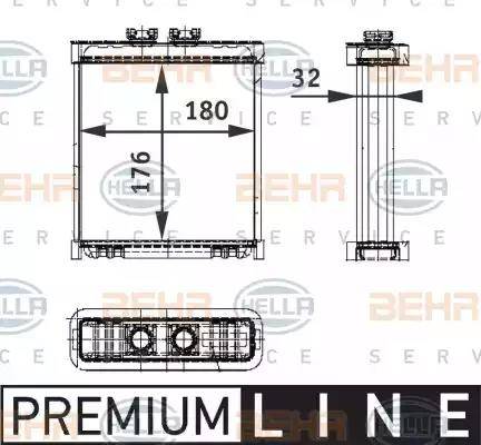 BEHR HELLA Service 8FH 351 311-121 - Scambiatore calore, Riscaldamento abitacolo autozon.pro