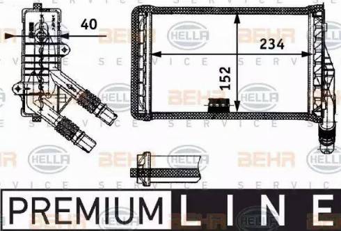 BEHR HELLA Service 8FH 351 311-311 - Scambiatore calore, Riscaldamento abitacolo autozon.pro