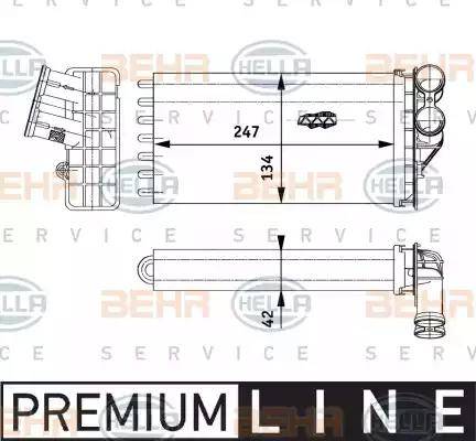 BEHR HELLA Service 8FH 351 311-261 - Scambiatore calore, Riscaldamento abitacolo autozon.pro