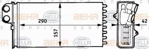 BEHR HELLA Service 8FH 351 313-431 - Scambiatore calore, Riscaldamento abitacolo autozon.pro