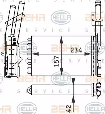 BEHR HELLA Service 8FH 351 313-051 - Scambiatore calore, Riscaldamento abitacolo autozon.pro