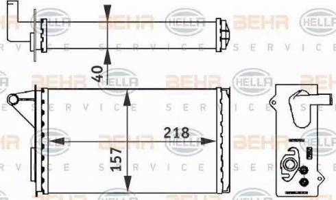 BEHR HELLA Service 8FH 351 313-061 - Scambiatore calore, Riscaldamento abitacolo autozon.pro