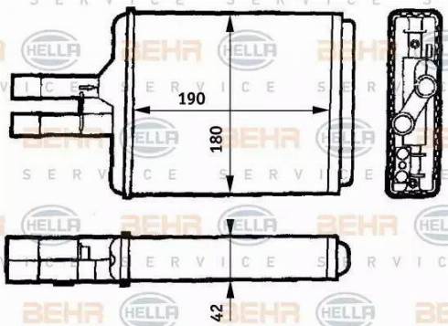 BEHR HELLA Service 8FH 351 313-141 - Scambiatore calore, Riscaldamento abitacolo autozon.pro