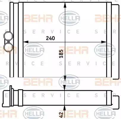 BEHR HELLA Service 8FH 351 313-151 - Scambiatore calore, Riscaldamento abitacolo autozon.pro