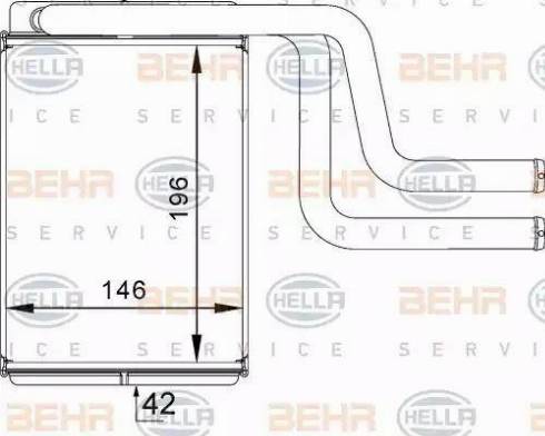 BEHR HELLA Service 8FH 351 313-161 - Scambiatore calore, Riscaldamento abitacolo autozon.pro