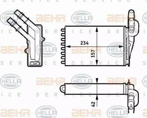 BEHR HELLA Service 8FH 351 313-391 - Scambiatore calore, Riscaldamento abitacolo autozon.pro