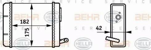 BEHR HELLA Service 8FH 351 313-211 - Scambiatore calore, Riscaldamento abitacolo autozon.pro