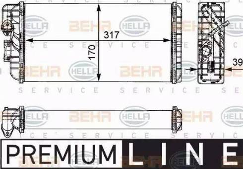 BEHR HELLA Service 8FH 351 312-431 - Scambiatore calore, Riscaldamento abitacolo autozon.pro