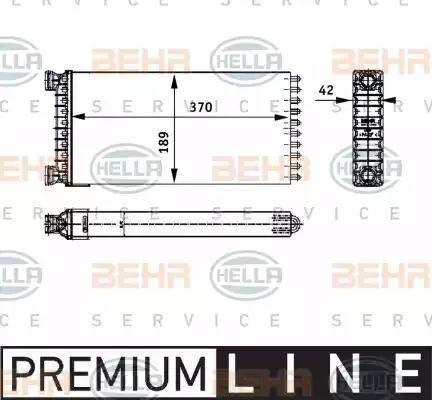 BEHR HELLA Service 8FH 351 312-551 - Scambiatore calore, Riscaldamento abitacolo autozon.pro