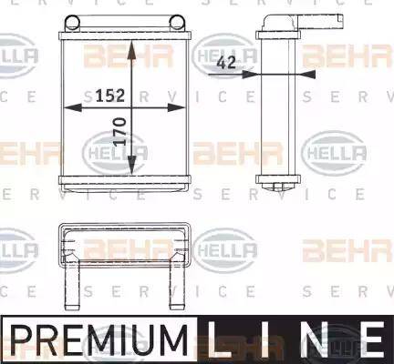 BEHR HELLA Service 8FH 351 312-521 - Scambiatore calore, Riscaldamento abitacolo autozon.pro