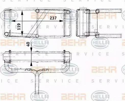 BEHR HELLA Service 8FH 351 312-681 - Scambiatore calore, Riscaldamento abitacolo autozon.pro