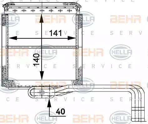 BEHR HELLA Service 8FH 351 312-041 - Scambiatore calore, Riscaldamento abitacolo autozon.pro