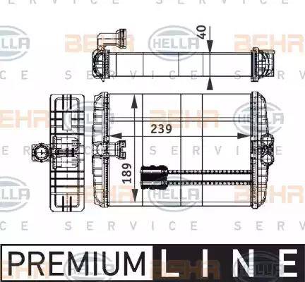 BEHR HELLA Service 8FH 351 312-021 - Scambiatore calore, Riscaldamento abitacolo autozon.pro