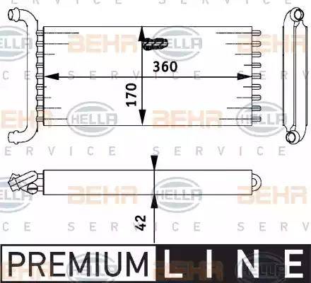 BEHR HELLA Service 8FH 351 312-141 - Scambiatore calore, Riscaldamento abitacolo autozon.pro