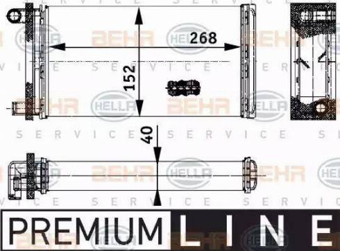 BEHR HELLA Service 8FH 351 312-391 - Scambiatore calore, Riscaldamento abitacolo autozon.pro