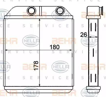 BEHR HELLA Service 8FH 351 333-154 - Scambiatore calore, Riscaldamento abitacolo autozon.pro