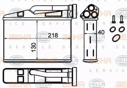 BEHR HELLA Service 8FH 351 333-204 - Scambiatore calore, Riscaldamento abitacolo autozon.pro