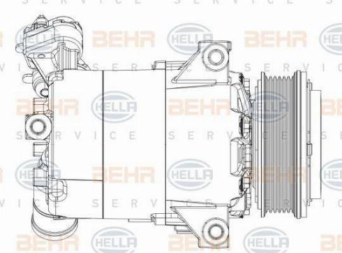 BEHR HELLA Service 8FK 351 006-311 - Compressore, Climatizzatore autozon.pro