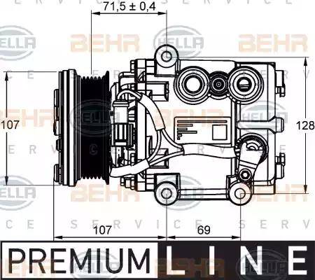 BEHR HELLA Service 8FK 351 113-421 - Compressore, Climatizzatore autozon.pro