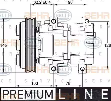 BEHR HELLA Service 8FK 351 113-101 - Compressore, Climatizzatore autozon.pro