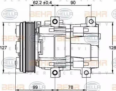 BEHR HELLA Service 8FK 351 113-131 - Compressore, Climatizzatore autozon.pro