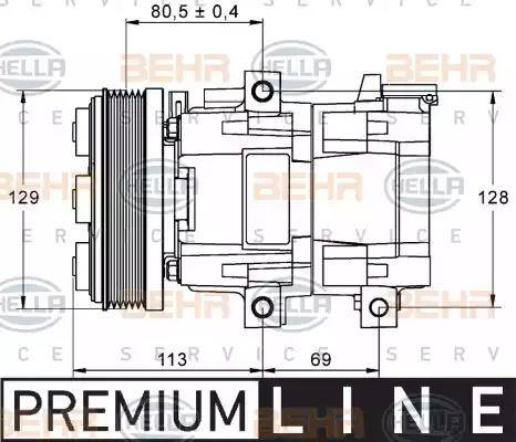 BEHR HELLA Service 8FK 351 113-391 - Compressore, Climatizzatore autozon.pro