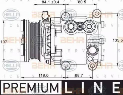 BEHR HELLA Service 8FK 351 334-091 - Compressore, Climatizzatore autozon.pro