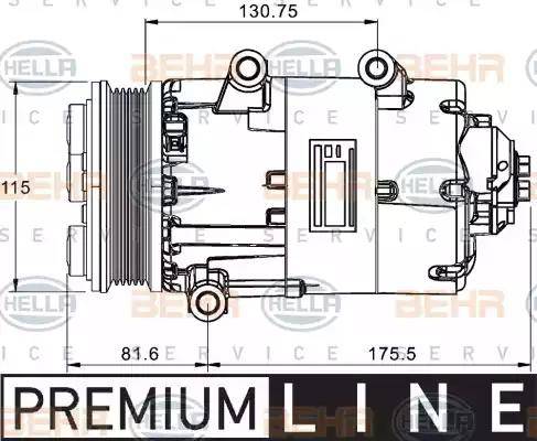 BEHR HELLA Service 8FK 351 334-051 - Compressore, Climatizzatore autozon.pro