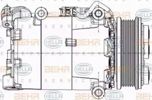 BEHR HELLA Service 8FK 351 334-391 - Compressore, Climatizzatore autozon.pro