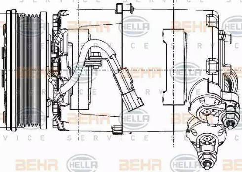 BEHR HELLA Service 8FK 351 334-361 - Compressore, Climatizzatore autozon.pro