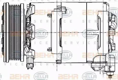 BEHR HELLA Service 8FK 351 334-371 - Compressore, Climatizzatore autozon.pro