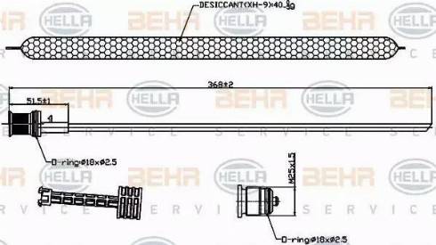 BEHR HELLA Service 8FT 351 193-241 - Essiccatore, Climatizzatore autozon.pro