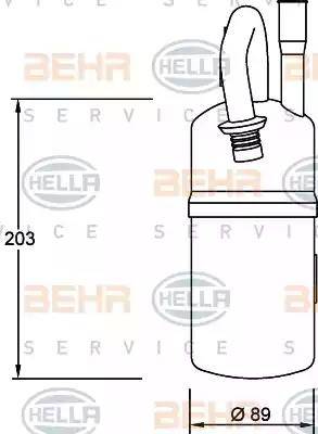 BEHR HELLA Service 8FT 351 192-051 - Essiccatore, Climatizzatore autozon.pro