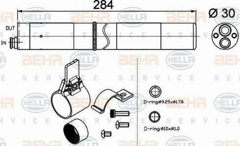 BEHR HELLA Service 8FT 351 200-274 - Essiccatore, Climatizzatore autozon.pro