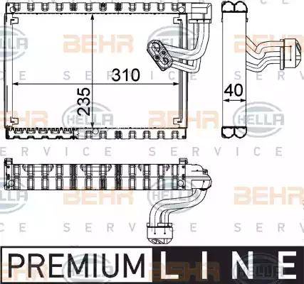 BEHR HELLA Service 8FV 351 330-671 - Evaporatore, Climatizzatore autozon.pro