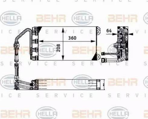 BEHR HELLA Service 8FV 351 330-011 - Evaporatore, Climatizzatore autozon.pro