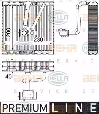 BEHR HELLA Service 8FV 351 330-711 - Evaporatore, Climatizzatore autozon.pro