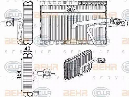 BEHR HELLA Service 8FV 351 331-271 - Evaporatore, Climatizzatore autozon.pro