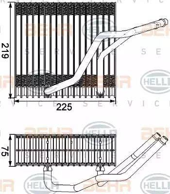 BEHR HELLA Service 8FV 351 210-541 - Evaporatore, Climatizzatore autozon.pro