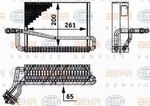 BEHR HELLA Service 8FV 351 211-551 - Evaporatore, Climatizzatore autozon.pro