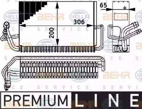 BEHR HELLA Service 8FV 351 211-301 - Evaporatore, Climatizzatore autozon.pro