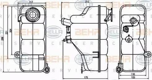 BEHR HELLA Service 8MA 376 755-191 - Serbatoio compensazione, Refrigerante autozon.pro