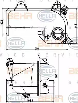 BEHR HELLA Service 8MA 376 789-721 - Serbatoio compensazione, Refrigerante autozon.pro