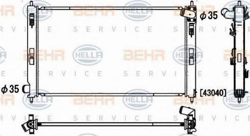 BEHR HELLA Service 8MK 376 900-681 - Radiatore, Raffreddamento motore autozon.pro