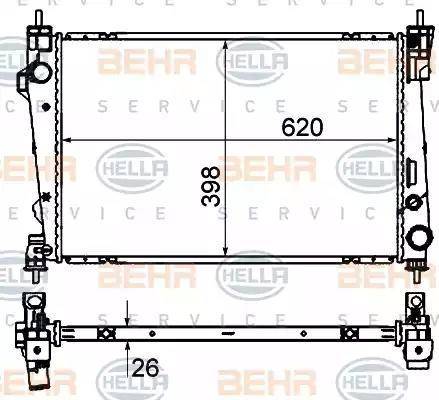 BEHR HELLA Service 8MK 376 900-031 - Radiatore, Raffreddamento motore autozon.pro