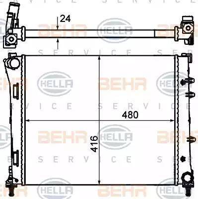 BEHR HELLA Service 8MK 376 900-171 - Radiatore, Raffreddamento motore autozon.pro